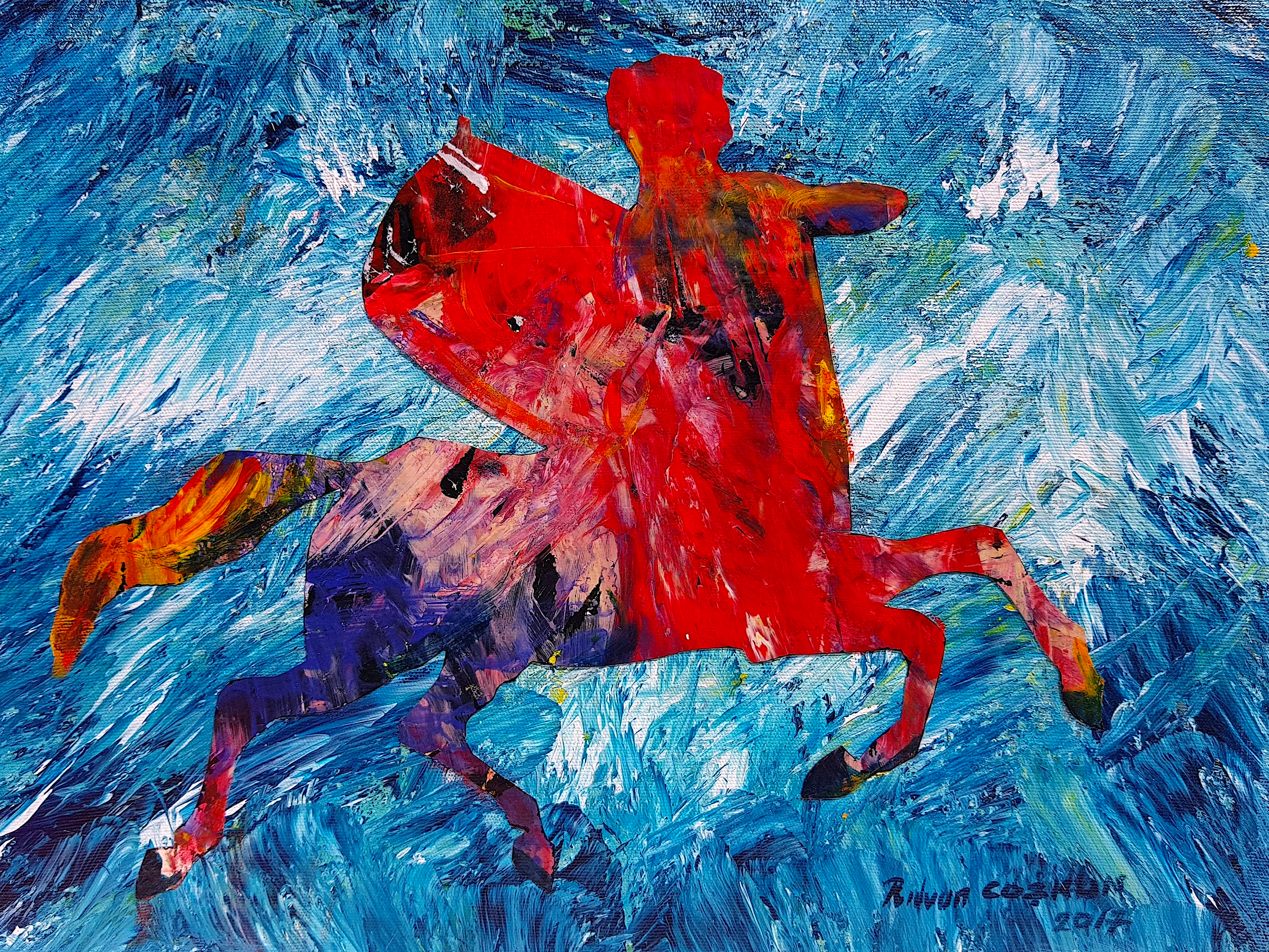 Tuval Üzerine Akrilik 'Centor '5 35x50 cm 2015